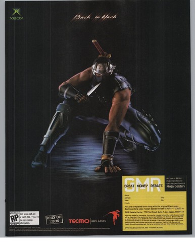 Xbox ninja gaiden 2003 rivista - xbox,